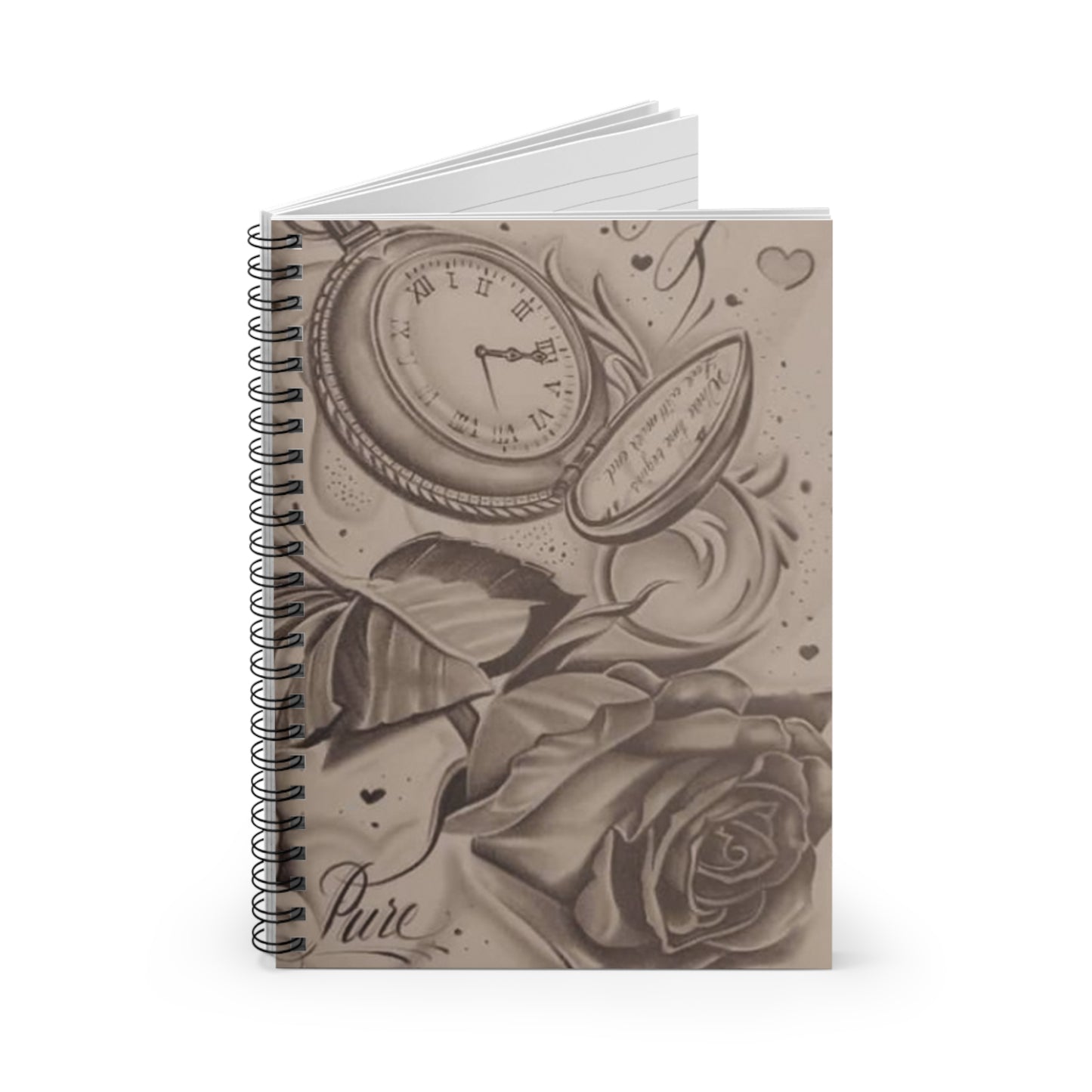 Spiral Notebook - Timeless Love Ruled Line Journal